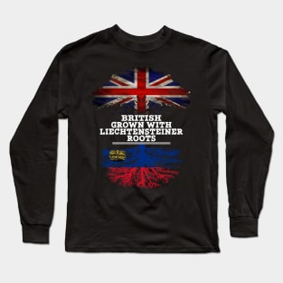 British Grown With Liechtensteiner Roots - Gift for Liechtensteiner With Roots From Liechtenstein Long Sleeve T-Shirt